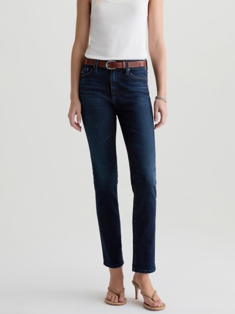 Ag Adriano Goldschmied Mari mid rise slim straight Jeans